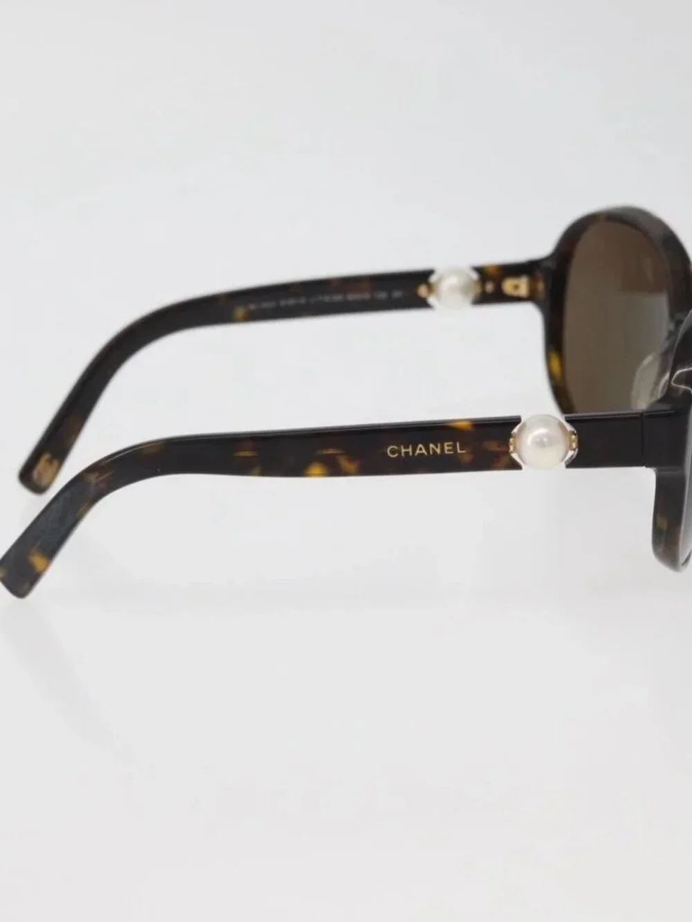 CHANEL Tortoise Sunglasses plastic Brown CC Auth 162588